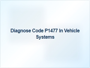 Diagnose Code P1477 in Vehicle Systems